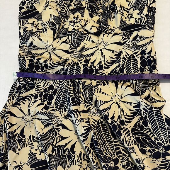 Aryeh Women's Floral Halter Flare Dress Knee Length Multicolor Cotton Zip - Picture 7 of 9